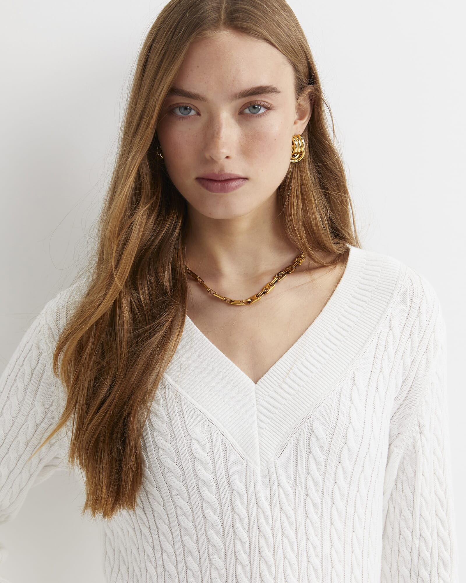 Elka Varsity Cable Sweater