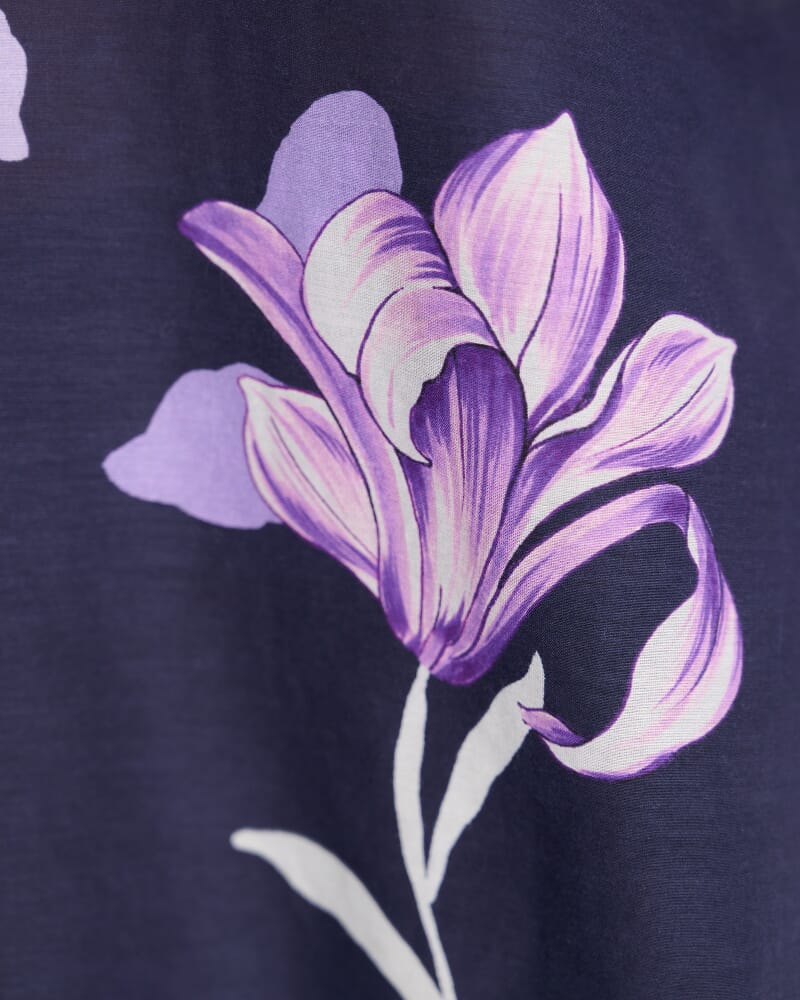 Iris Cotton Silk Shirt in NAVY MULTI