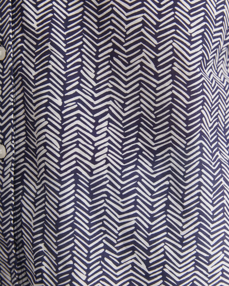 Harriet Cotton Silk Shirt in NAVY MULTI
