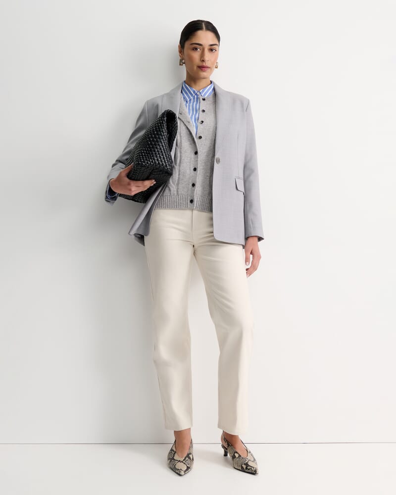 Wren Single Breasted Blazer in GREY