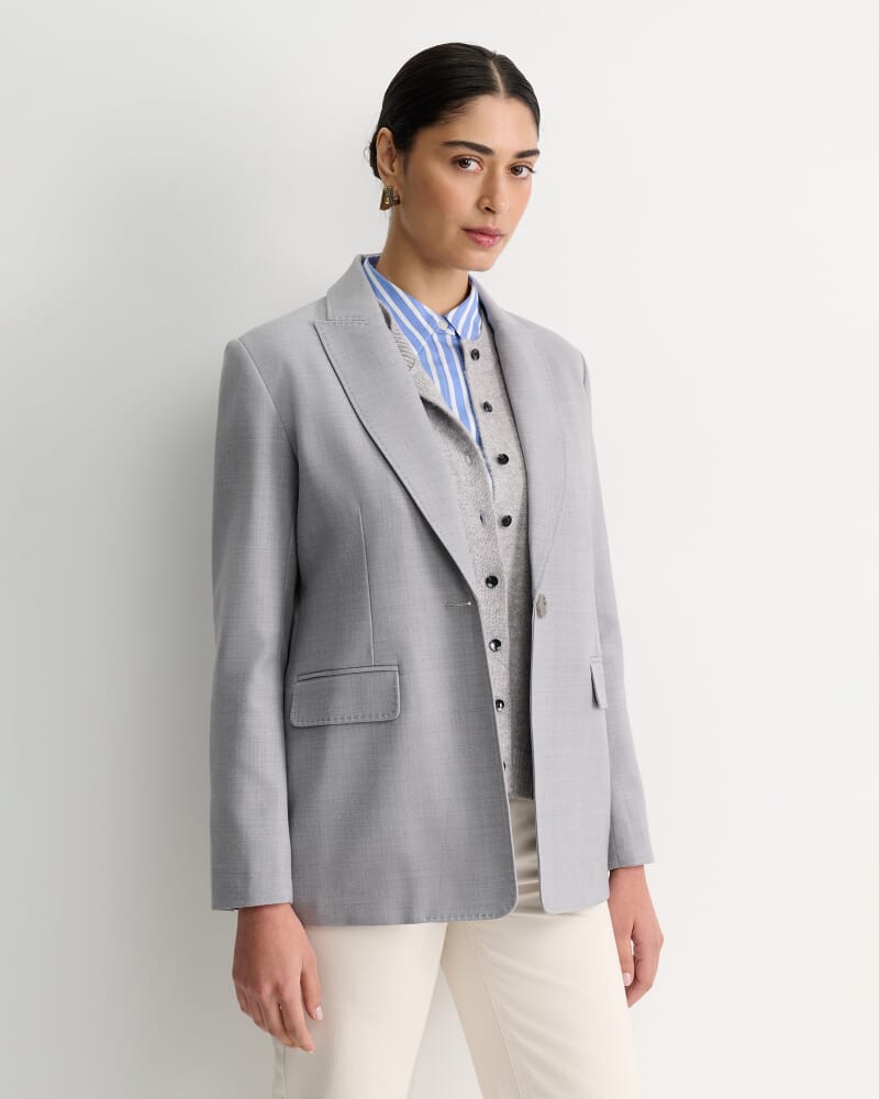 Wren Single Breasted Blazer in GREY