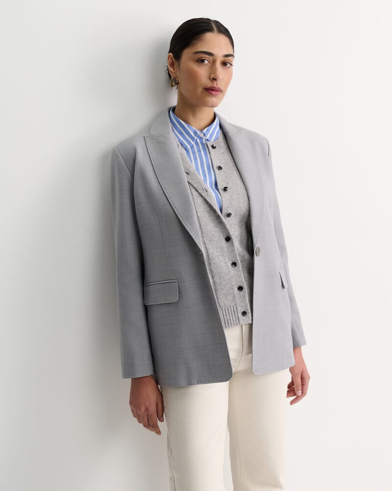 Wren Single Breasted Blazer in GREY