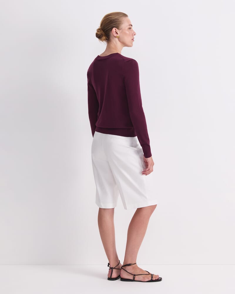 Francis Merino V-Neck Knit in FIG