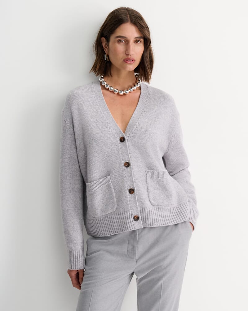 Sunshine Oversized Cardigan in GREY MELANGE