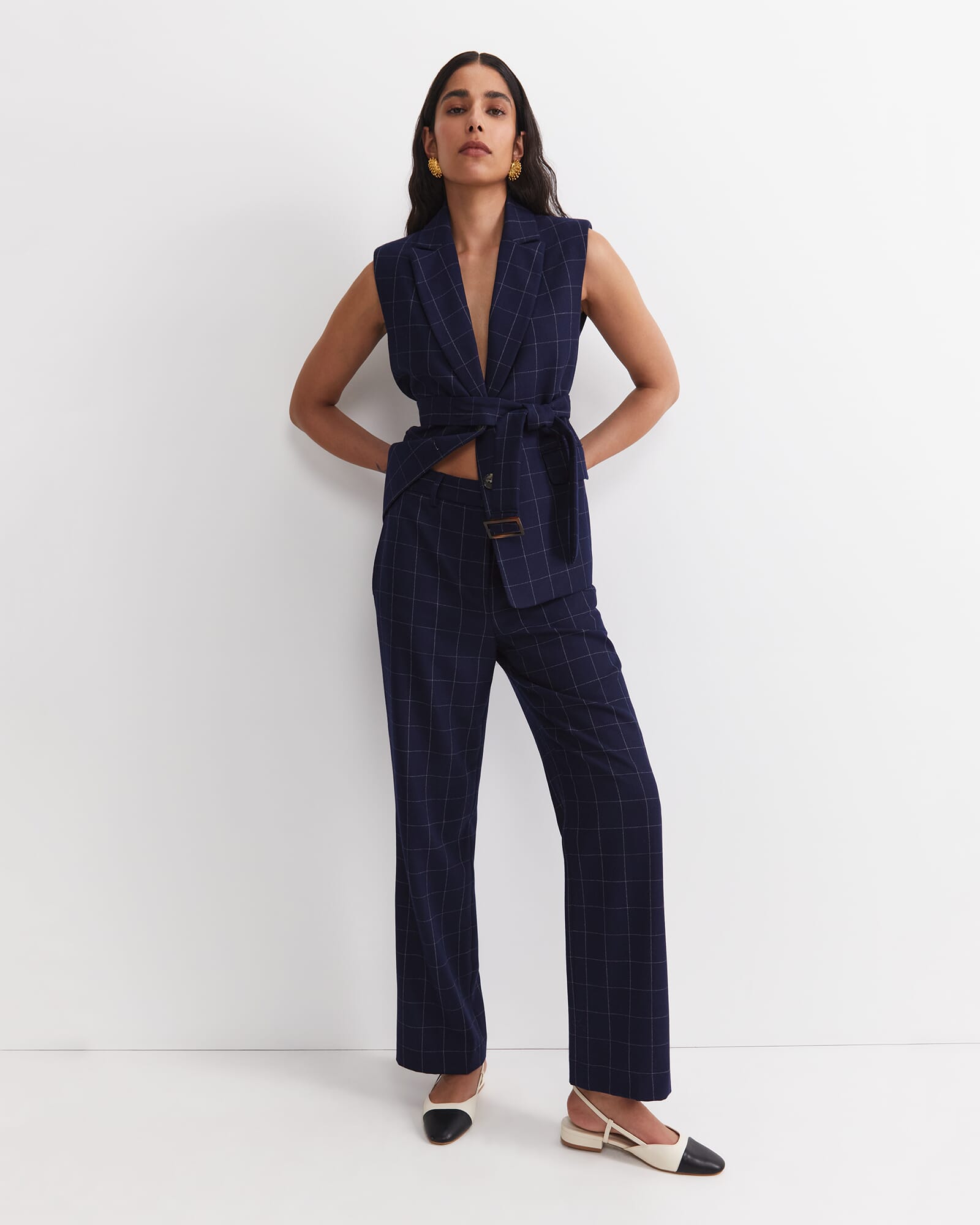 Chiara Check Straight Pant