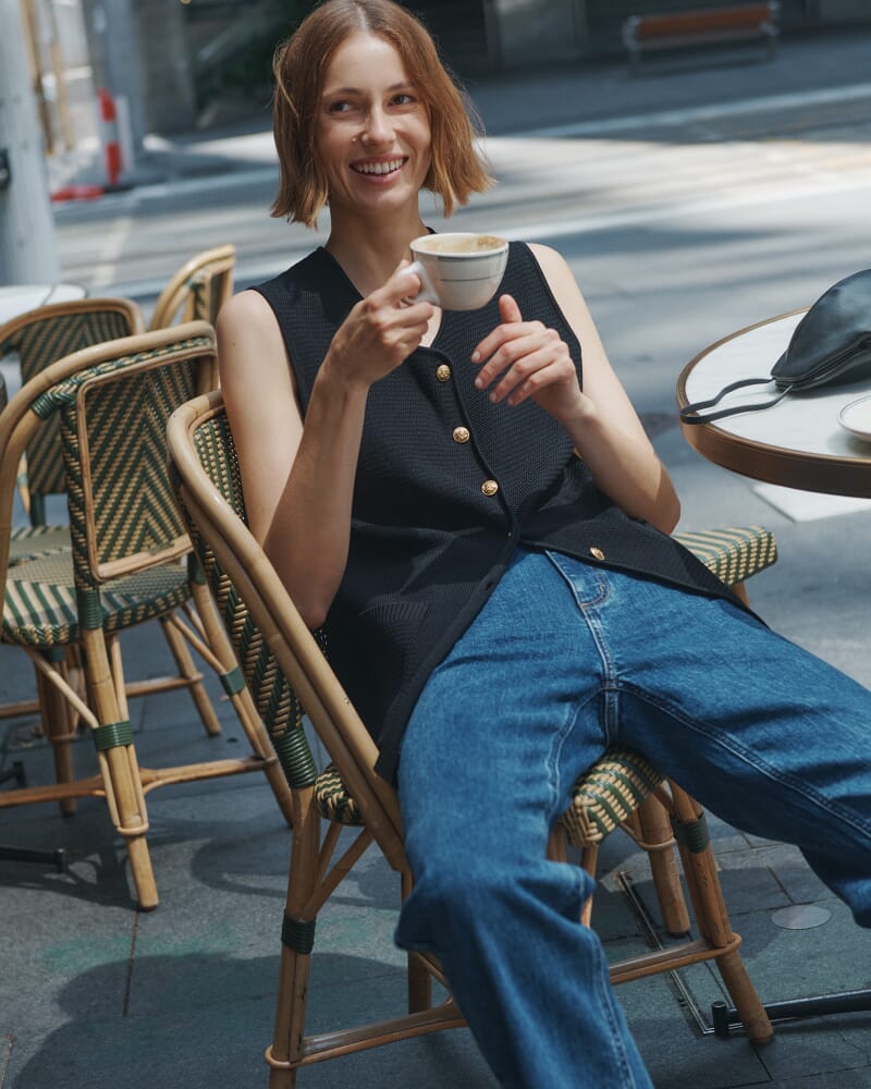 Maxine Milano Vest in BLACK