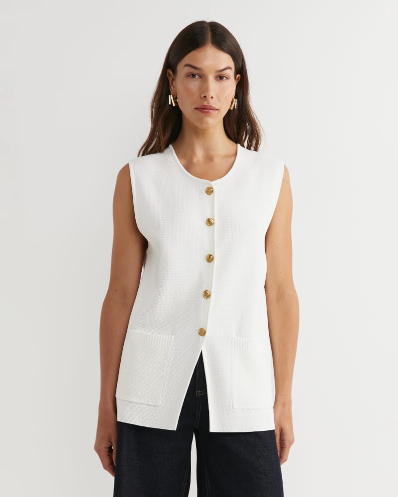 Maxine Milano Vest in MILK