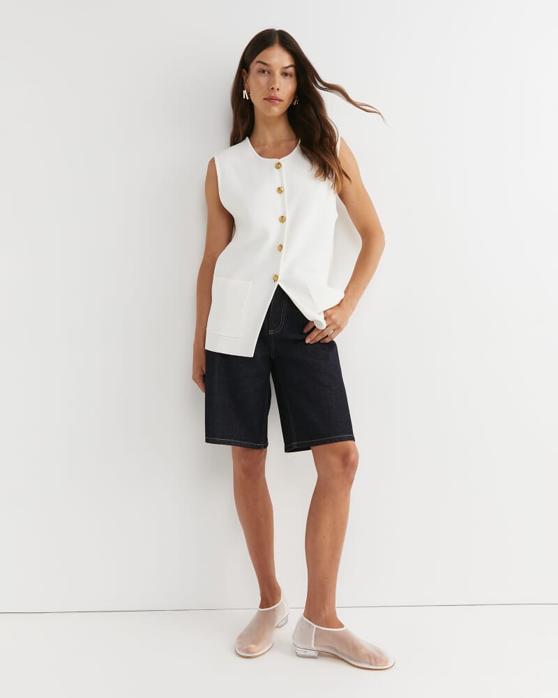 Maxine Milano Vest in MILK