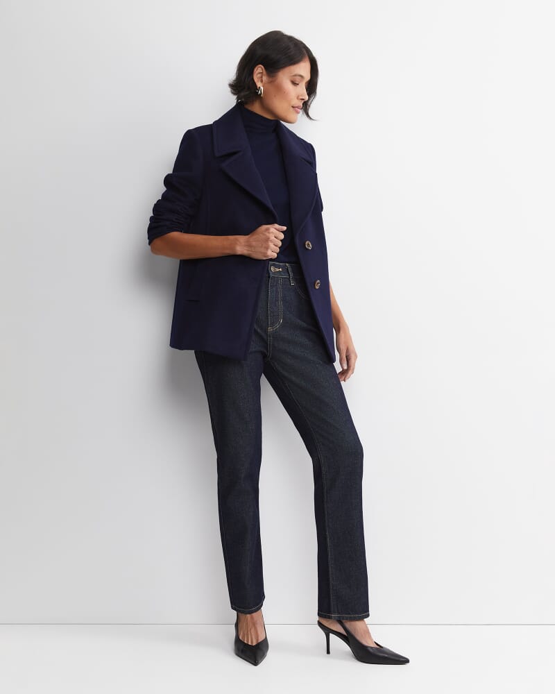 Saskia Single Breasted Jacket in NAVY