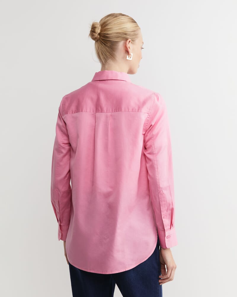 Hannah Cotton Silk Shirt in ROSEBERRY
