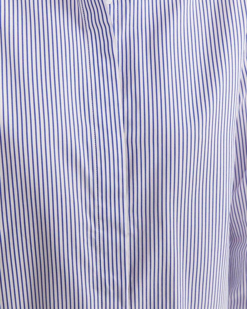 Priscilla Stripe Shirt in WHITE/NAVY
