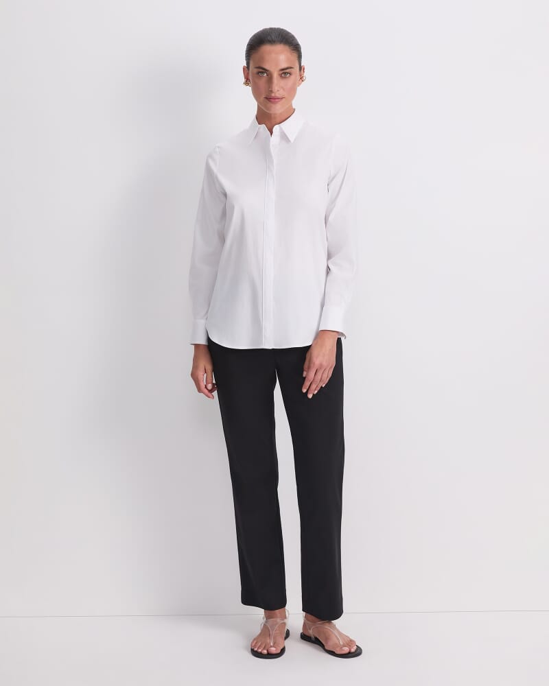 Georgia Long Sleeve Shirt in WHITE