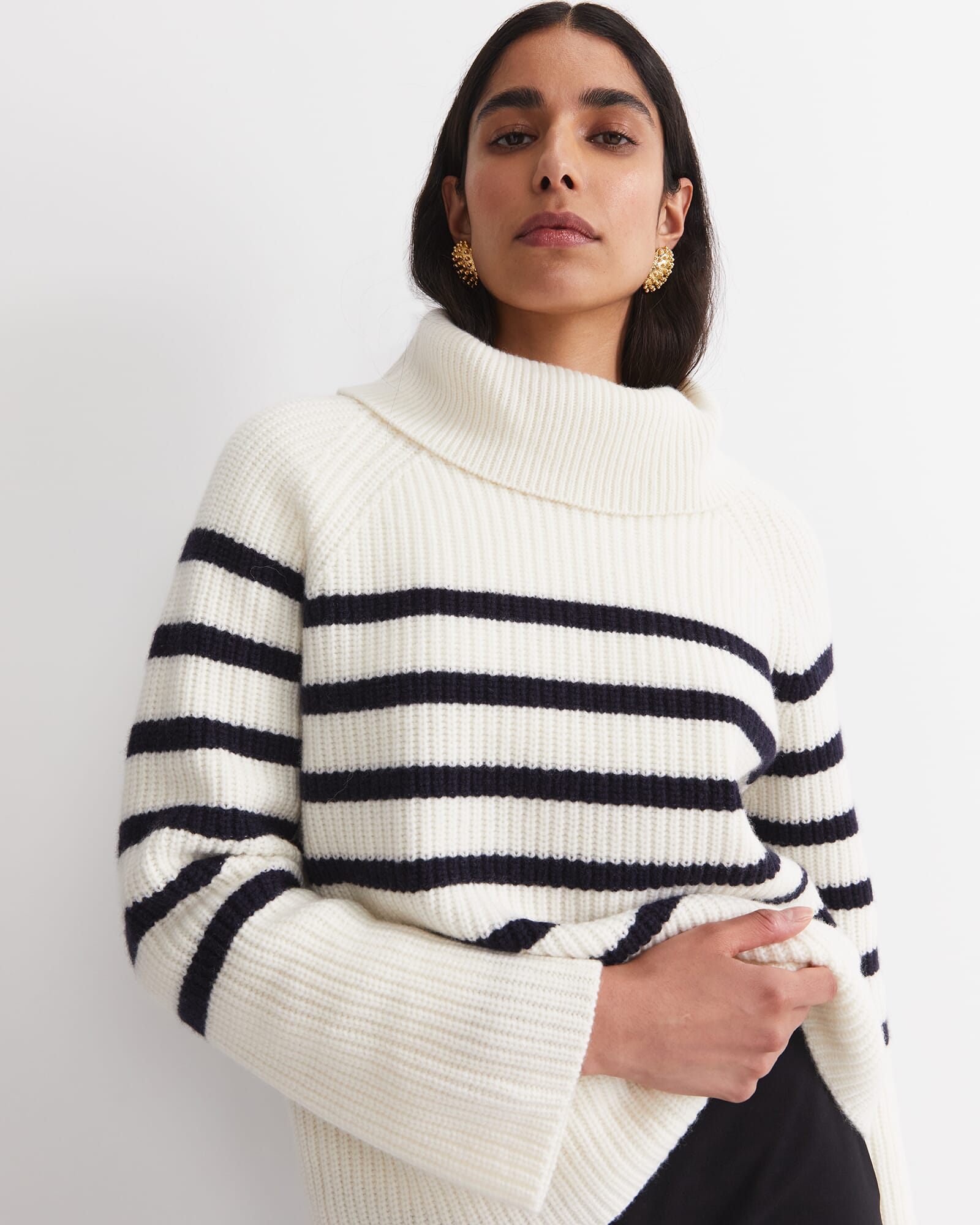 Sunshine Stripe Turtleneck Sweater