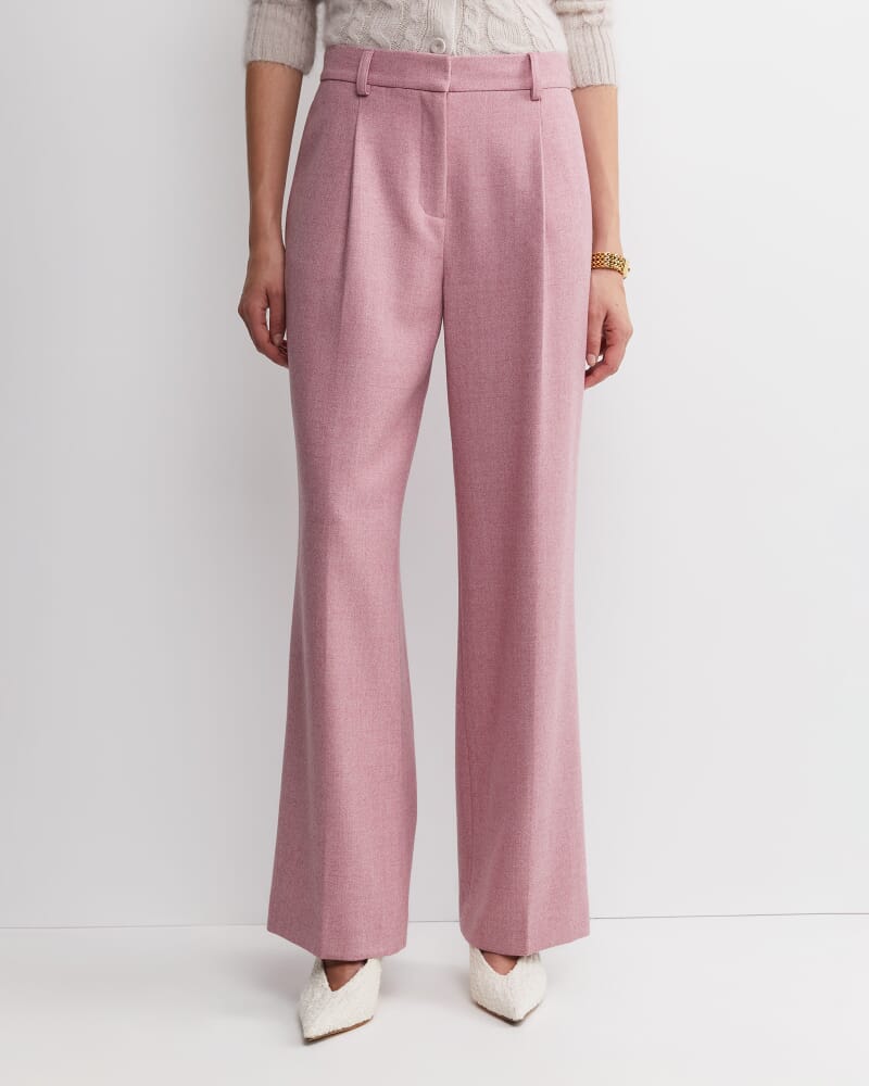 Frankie Wide Leg Pleat Pant in DUSTY PINK