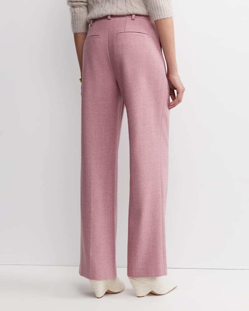 Frankie Wide Leg Pleat Pant in DUSTY PINK