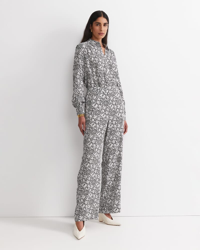 Robertson Liberty Wide Leg Pant in BLACK/WHITE