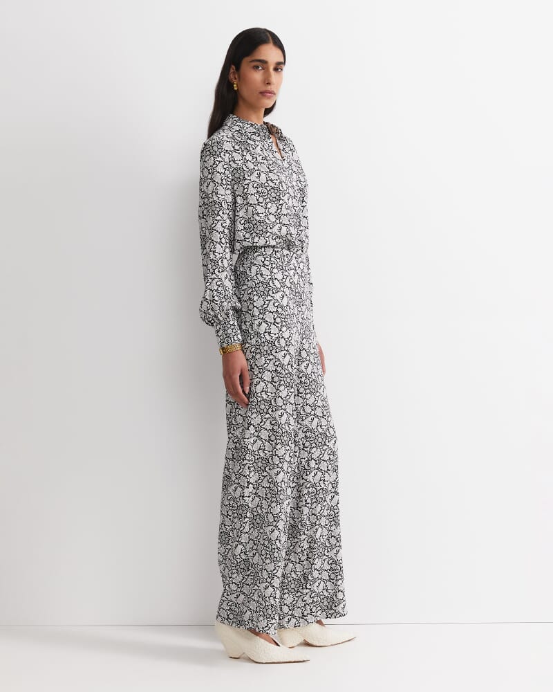 Robertson Liberty Wide Leg Pant in BLACK/WHITE