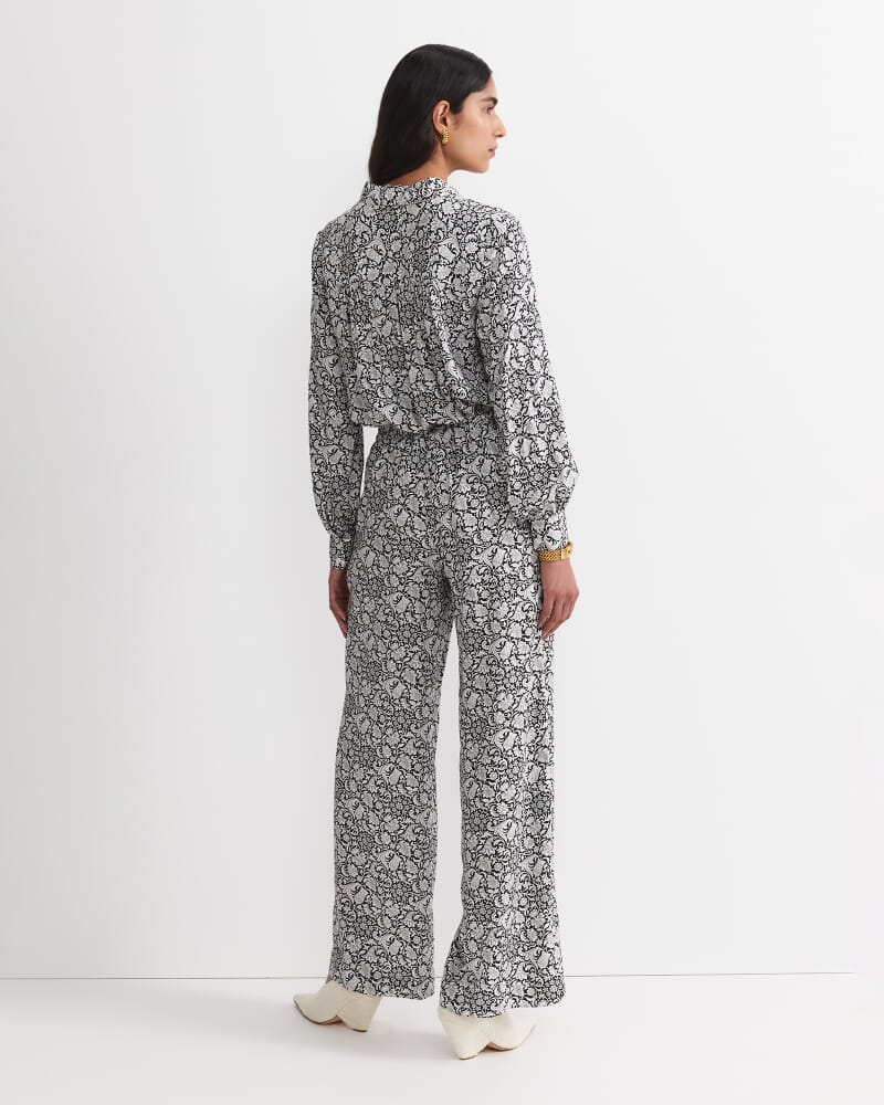 Robertson Liberty Wide Leg Pant in BLACK/WHITE