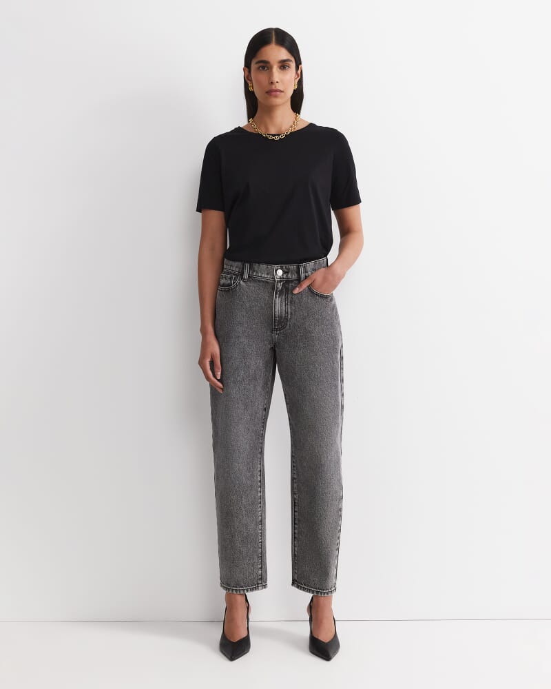 Pippa Barrel Jean in WASHED BLACK