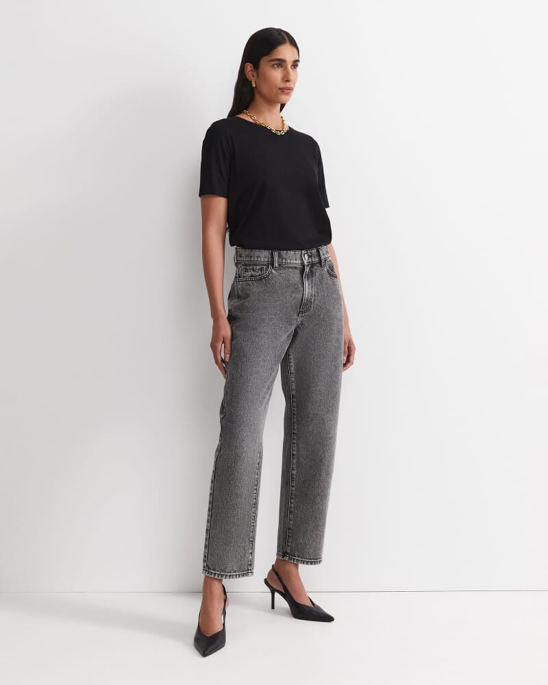Pippa Barrel Jean in WASHED BLACK