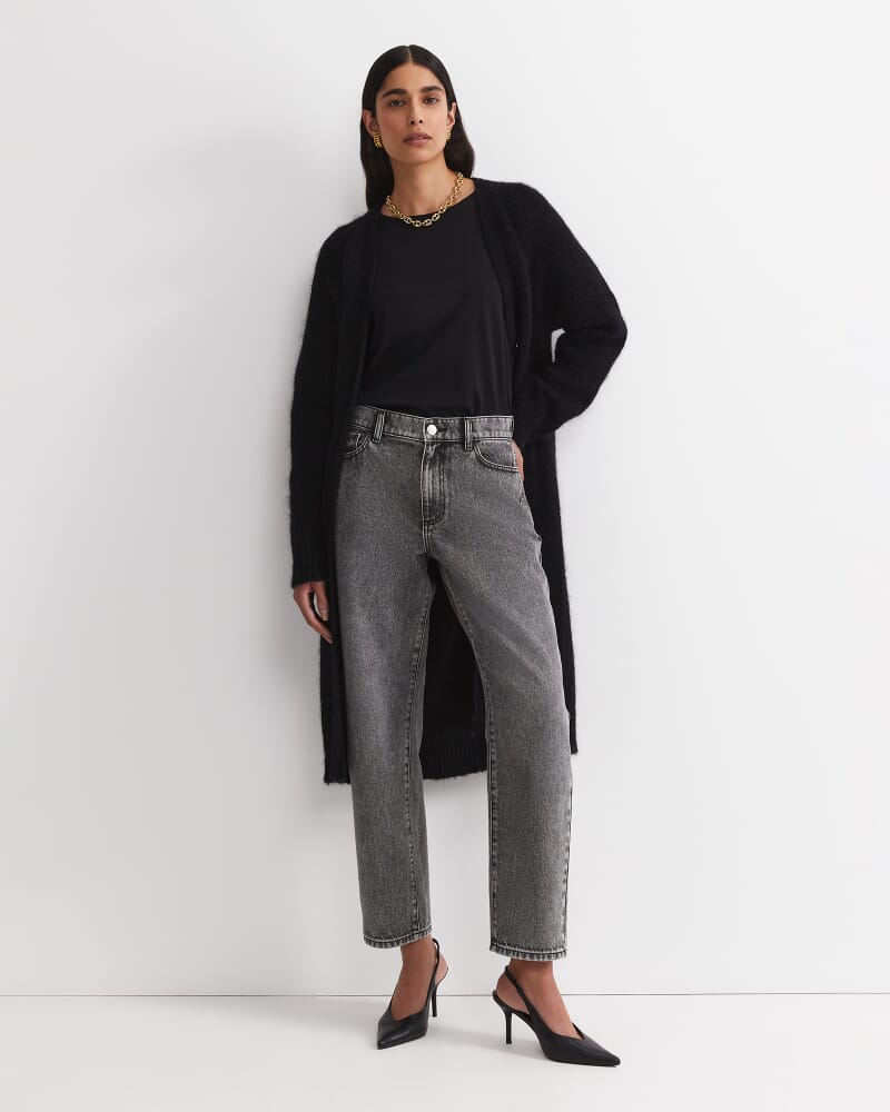 Pippa Barrel Jean in WASHED BLACK