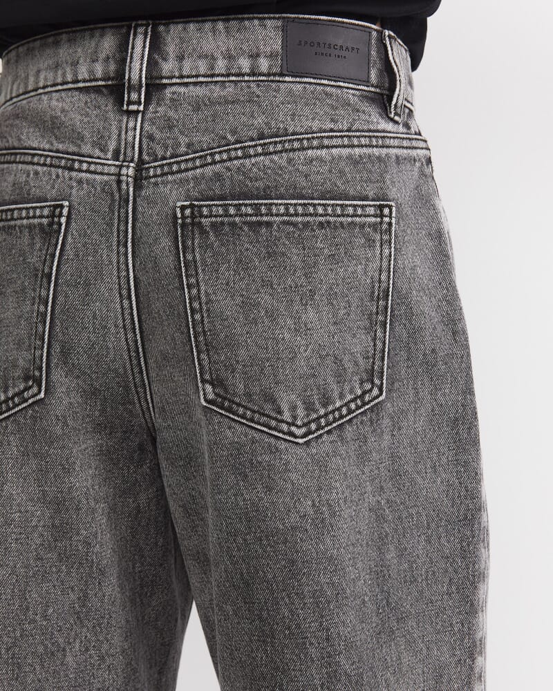 Pippa Barrel Jean in WASHED BLACK