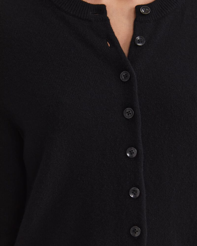 Sunshine Wool Cardigan in BLACK