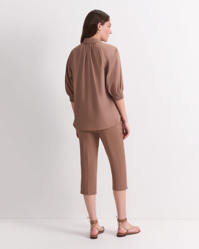 Lorelei Cotton Blouse in MOCHA