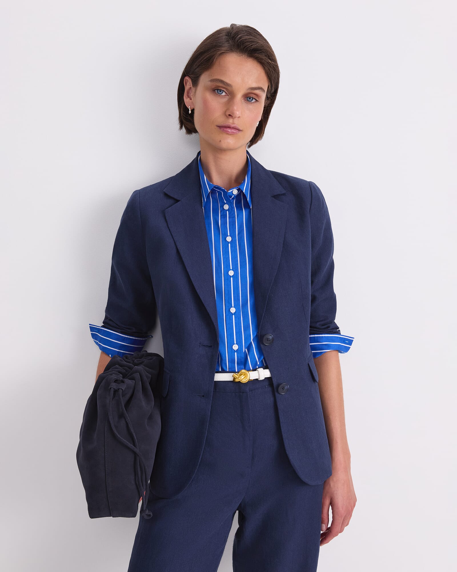Freya Short Linen Blazer