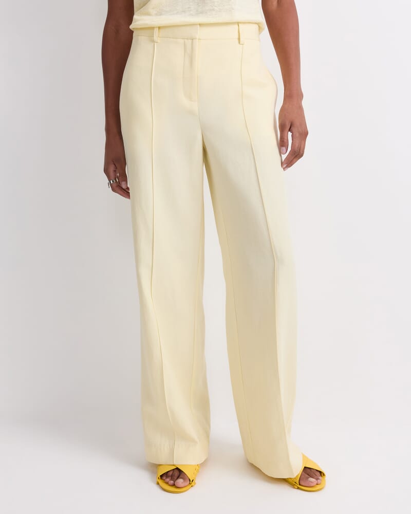 Valerie Straight Leg Pants in LEMON