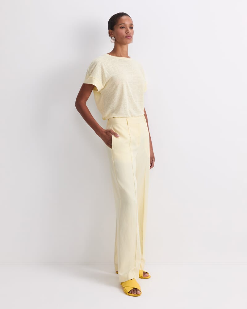 Valerie Straight Leg Pants in LEMON