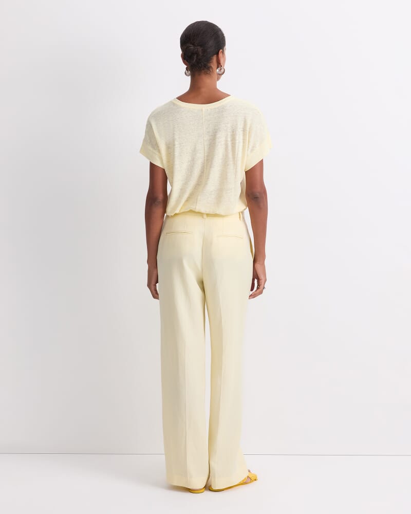 Valerie Straight Leg Pants in LEMON