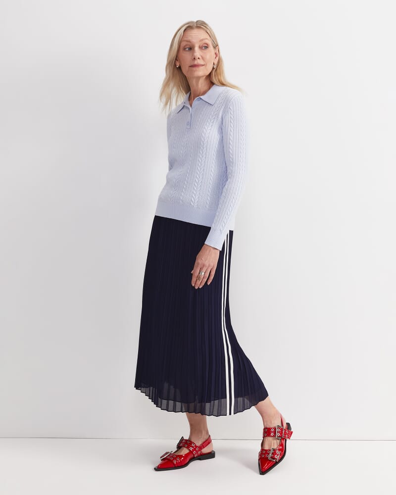 Elka Baby Cable Polo in BREEZE