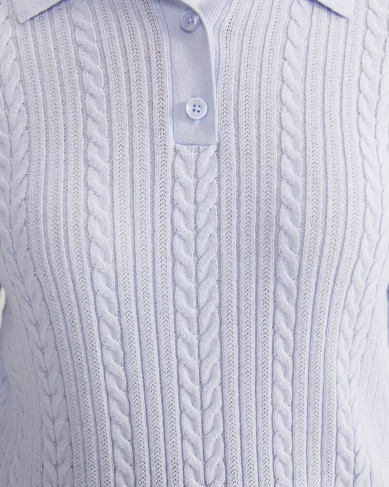 Elka Baby Cable Polo in BREEZE