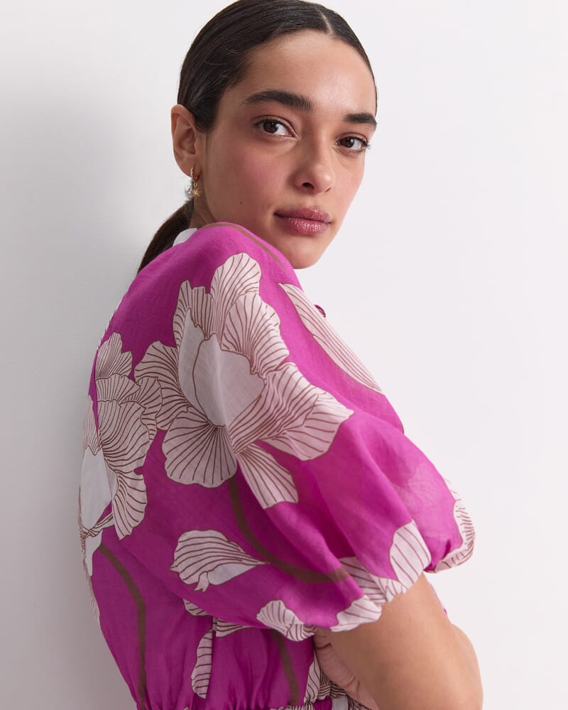 Manon Midi Dress in PINK MULTI