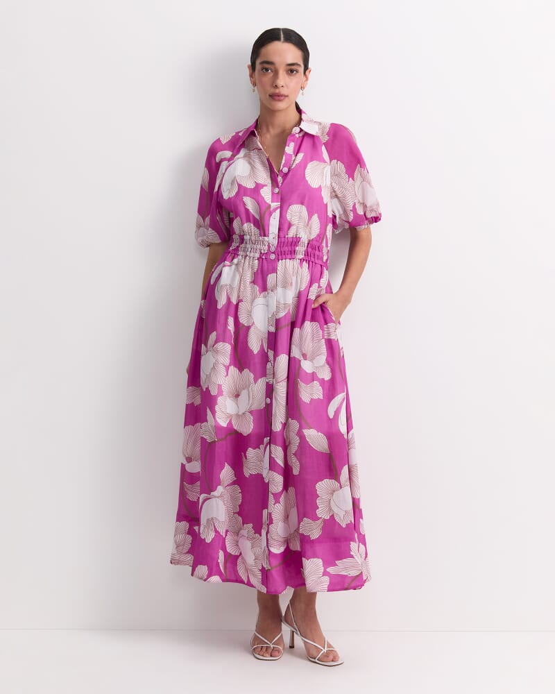 Manon Midi Dress in PINK MULTI