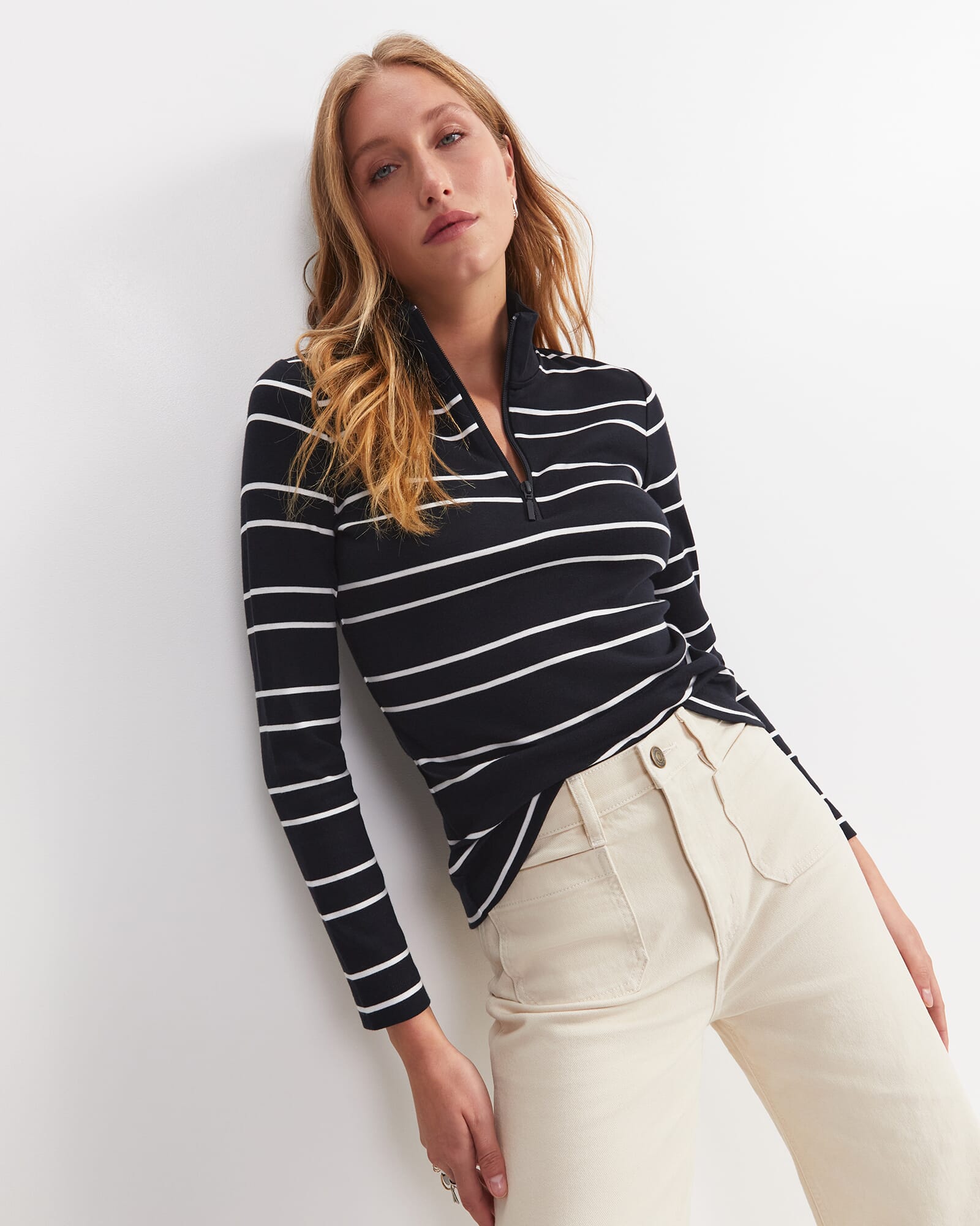 Lucy Zip Funnel Neck Top