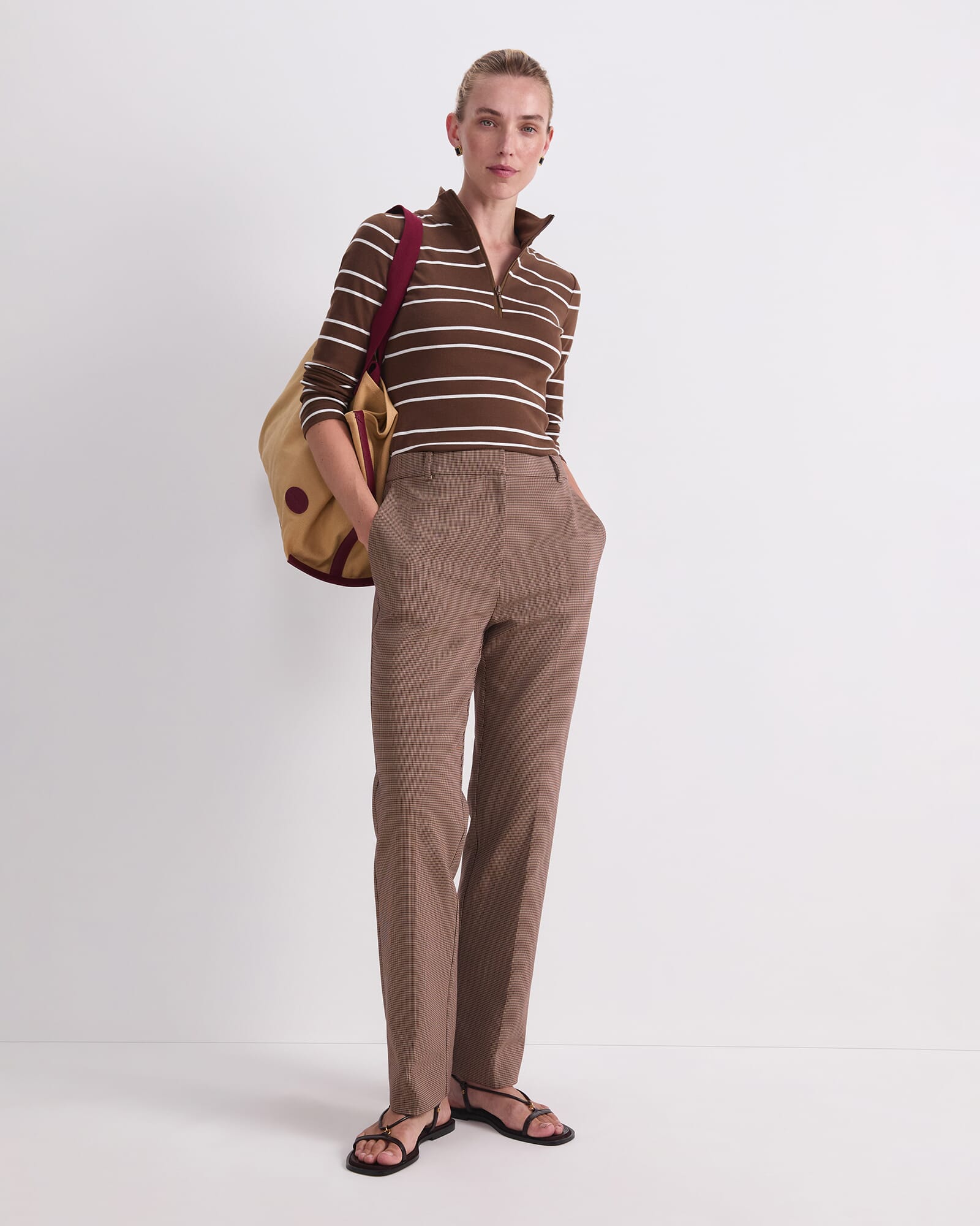 Lucy Zip Funnel Neck Top