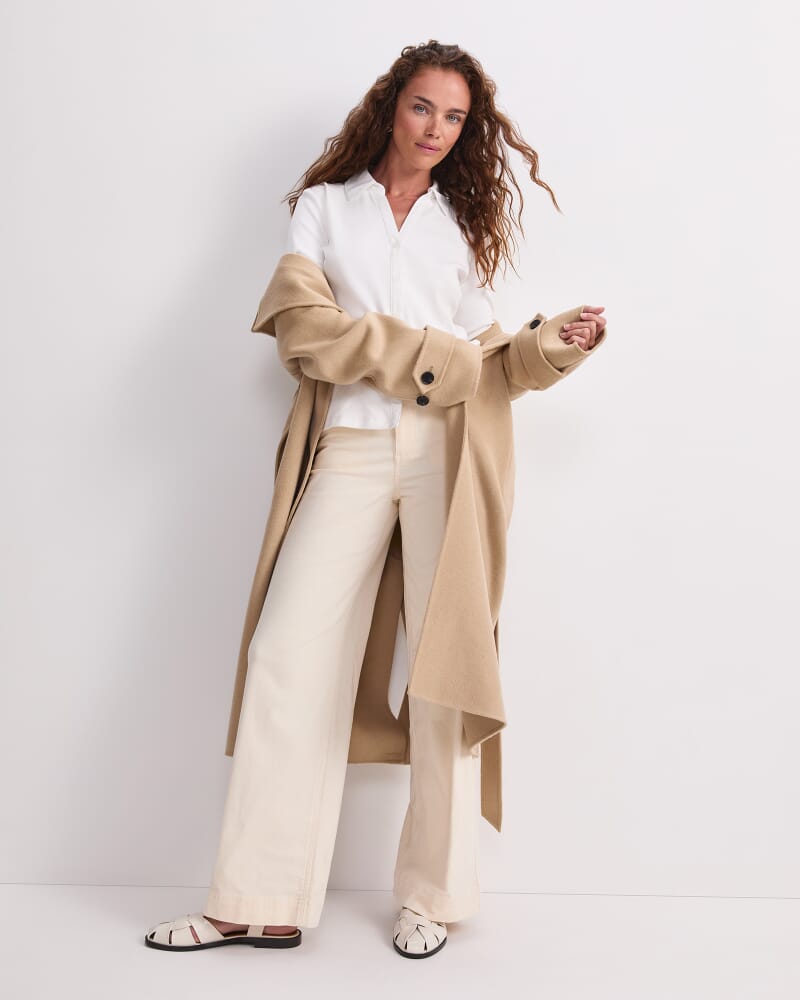 Catherine Rib Shirt in WHITE