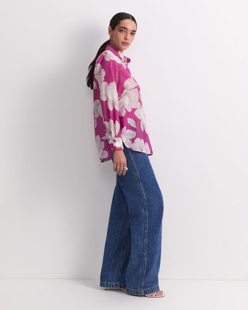 Manon Cotton Silk Shirt in PINK MULTI