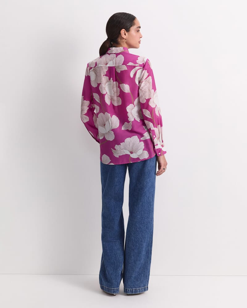 Manon Cotton Silk Shirt in PINK MULTI