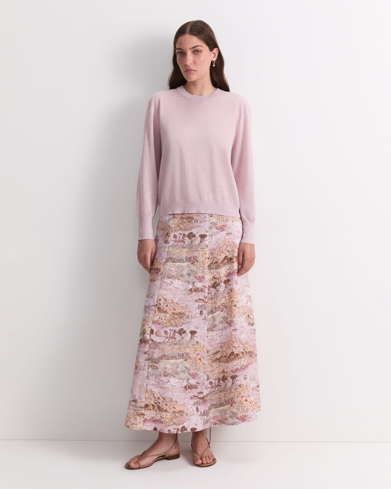 Sparkling Long Sleeve Relaxed Knit in BLUSH