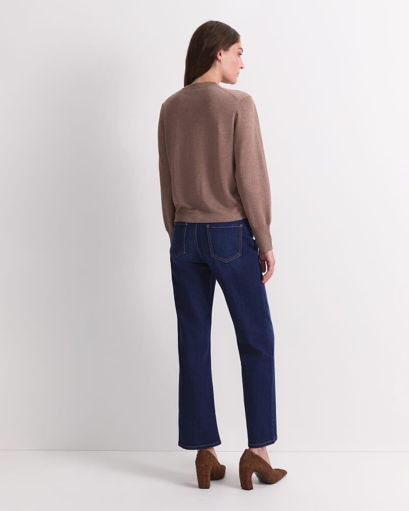 Sparkling Long Sleeve Relaxed Knit in MOCHA