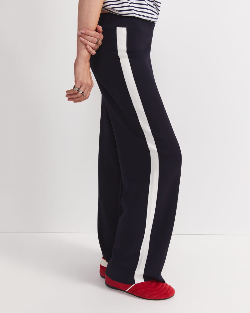 Maxine Milano Wide Leg Pant in NAVY/WHITE