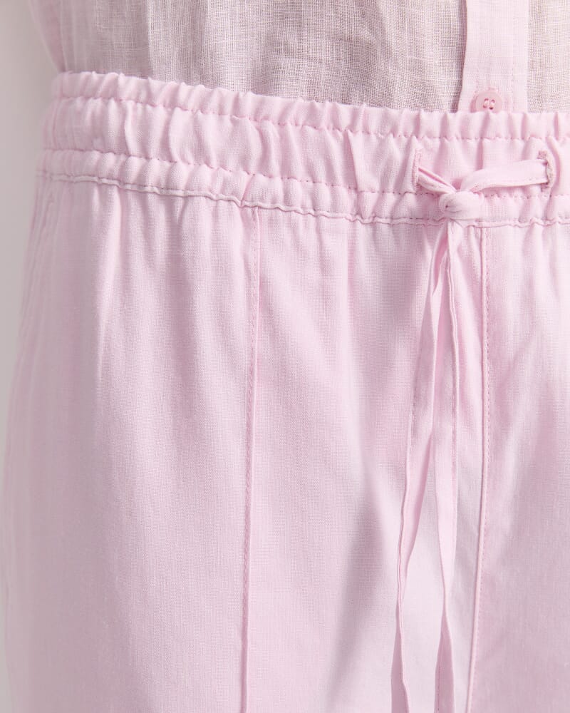 Rosa Tapered Linen Pant in BLUSH