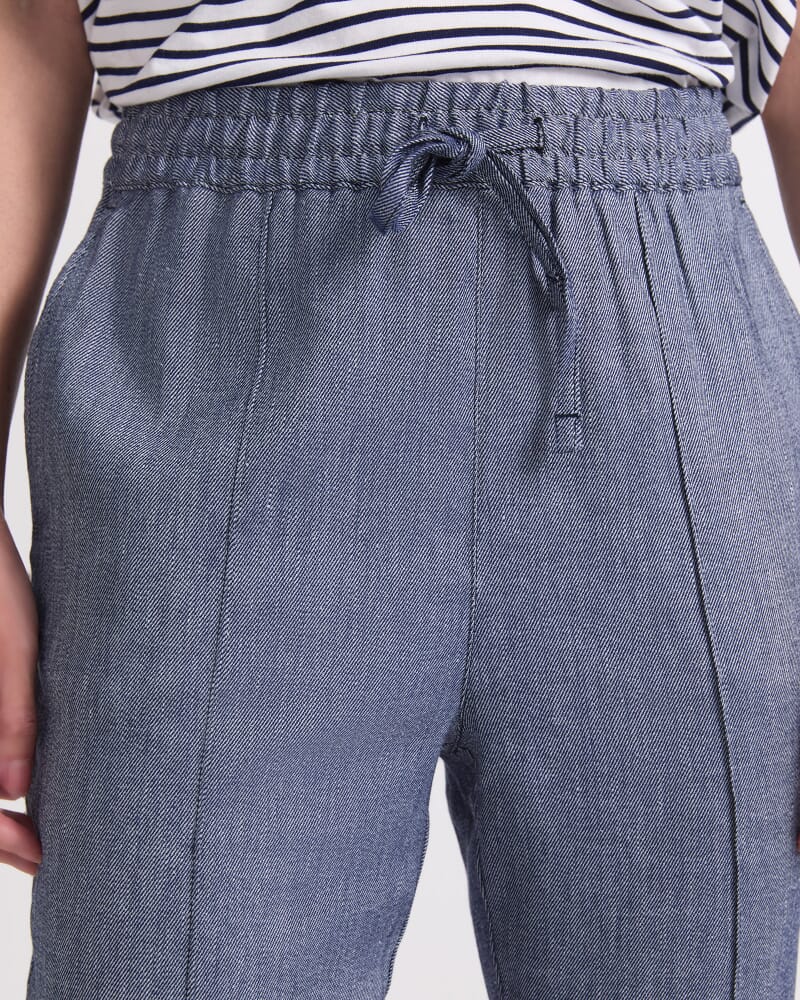 Rosa Tapered Linen Pant in INDIGO