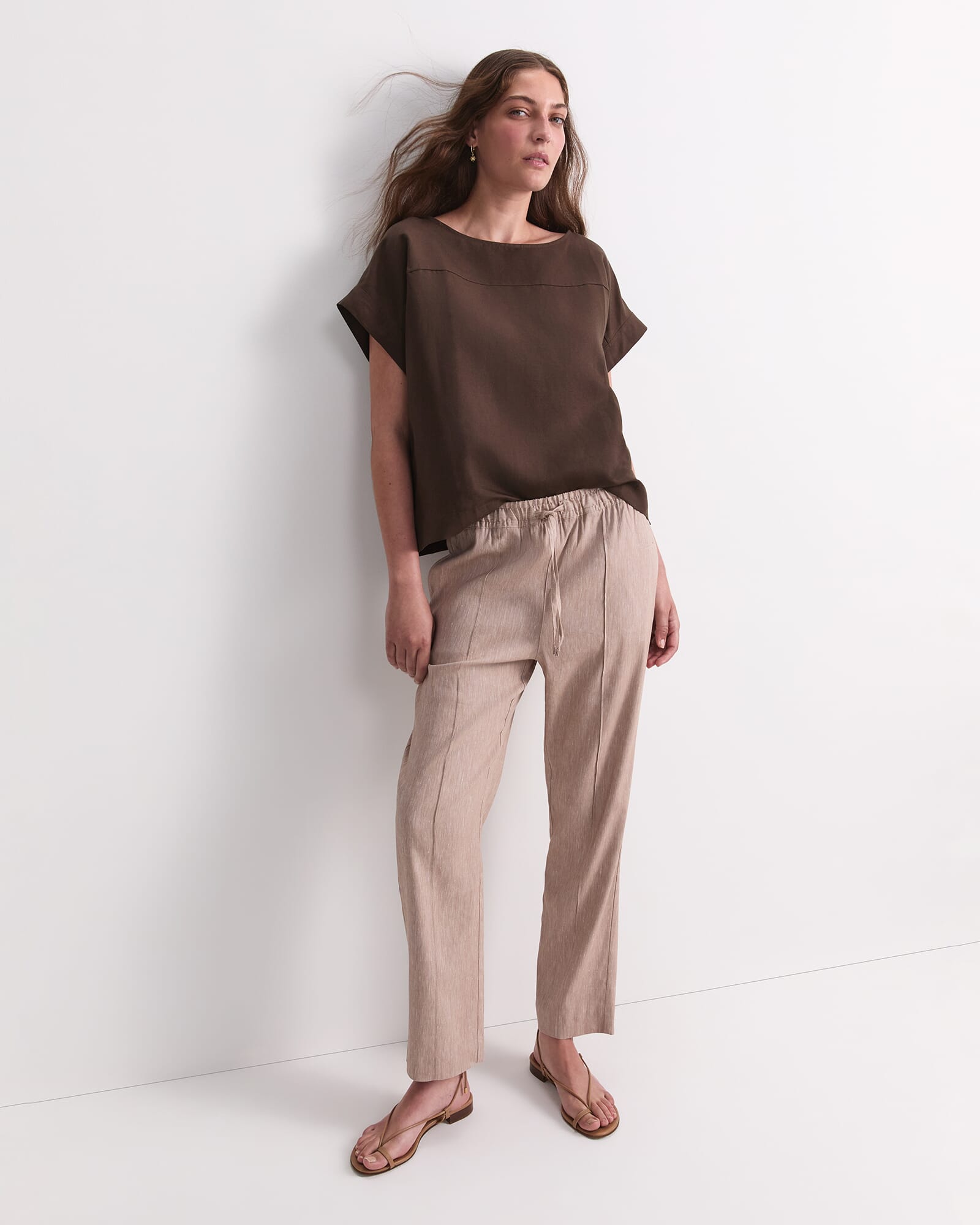 Rosa Tapered Linen Pant