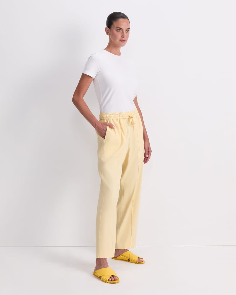 Rosa Tapered Linen Pant in SUN