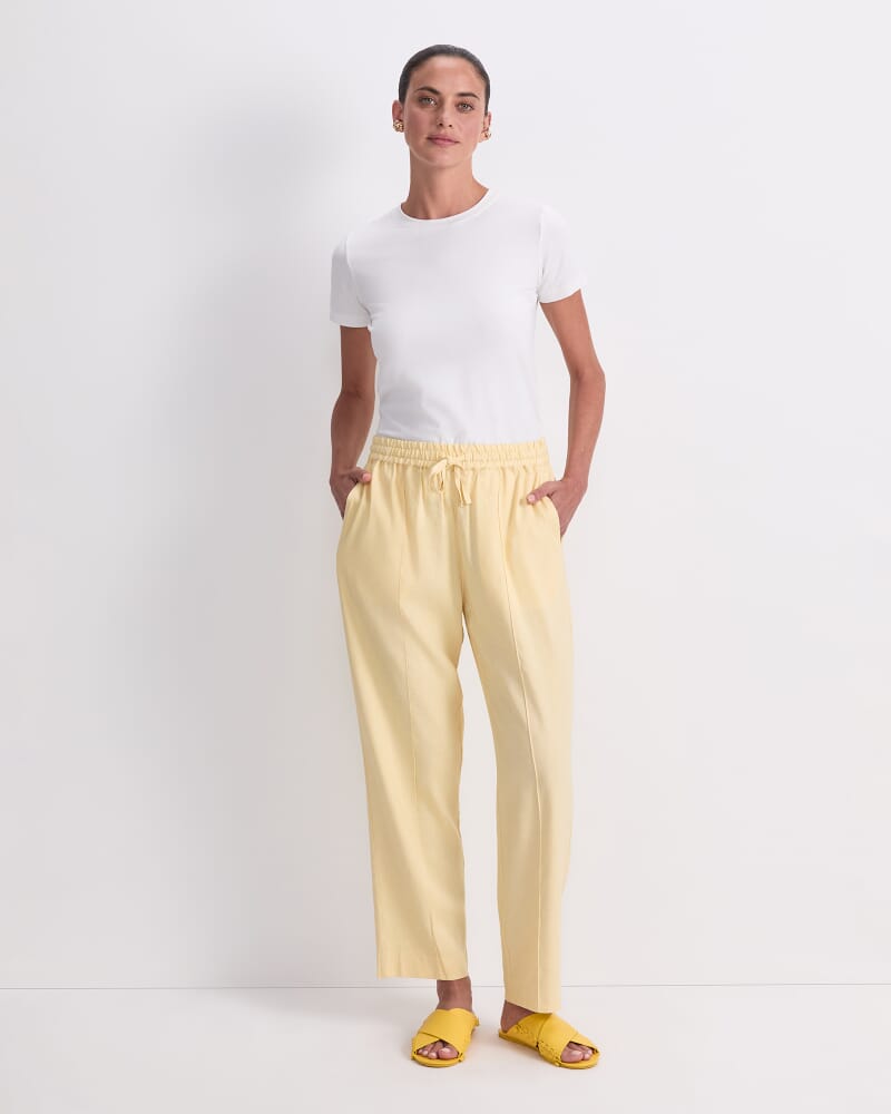 Rosa Tapered Linen Pant in SUN