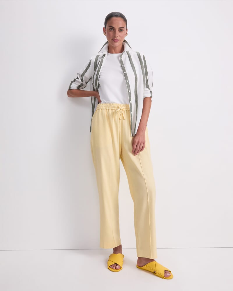Rosa Tapered Linen Pant in SUN